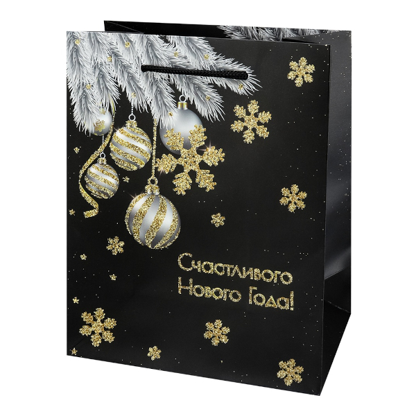 Пакет бумажный 23*18*10см "Новогодние ветки" ППК-2304 Dream cards