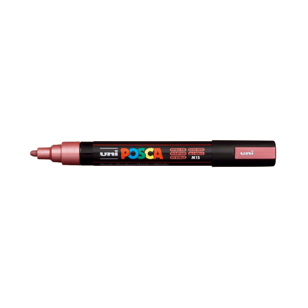 Маркер для графики на водн. основе UNI Posca PC-5M/красный металлик/круглый/1,8-2,5мм 149527