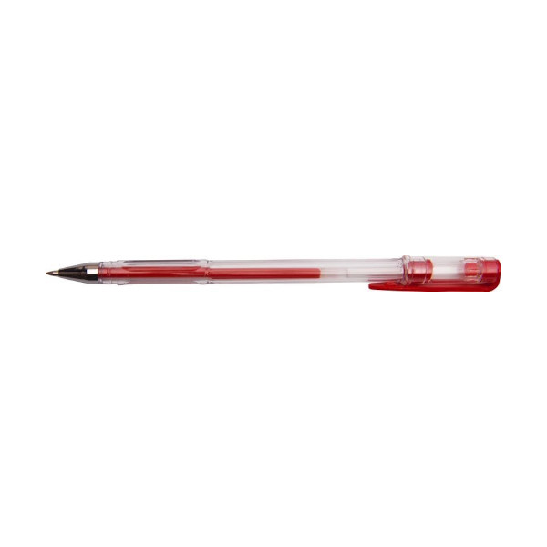 Ручка гелевая 0,5мм, красный, прозрач. корп. D00218 Dolce Costo