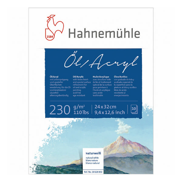 Альбом для акрила и масла 24*32см 10л, 230г/м2, склейка "Oil/Acrylic" 10628832 Hahnemuhle