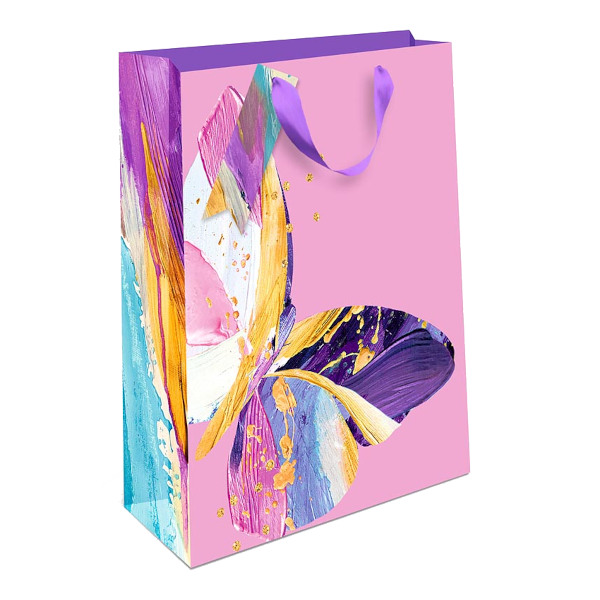 Пакет бумажный 32*26*12см "Бабочка красками" 0595.759 Арт Дизайн