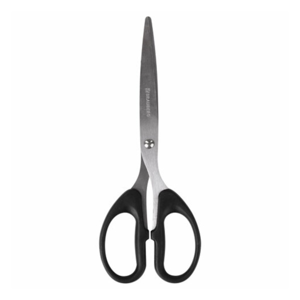 Ножницы 18,5см Brauberg "Classic" пластик, черный 230934