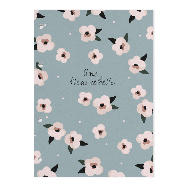 Сменный блок для тетрадей на кольцах А5-  80л, клетка, рисунок "Pretty. Голубой" N3769 Be Smart