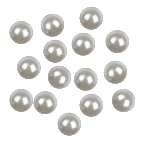 Бусины "Полубусины. Жемчужный №01" пластик, 12мм, 15шт JJBH-02 Zlatka