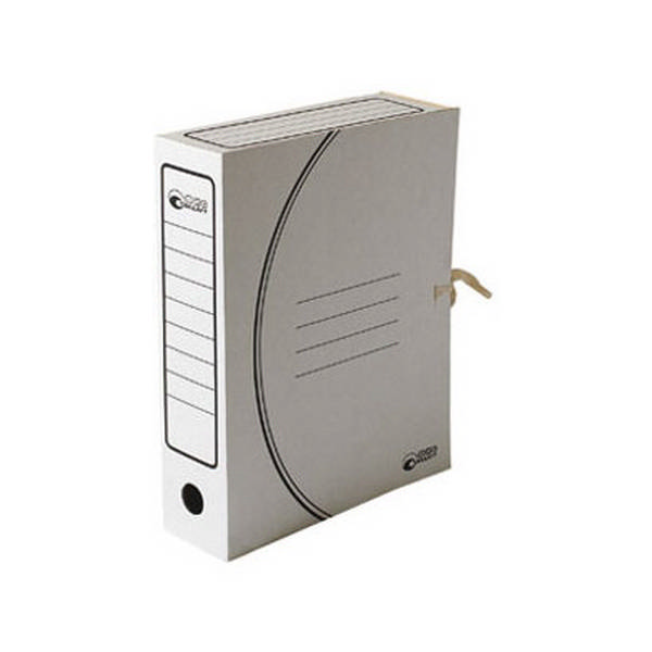 Папка архивная сборная А4, 7,5см, картон, завязки, белый 323б Промтара