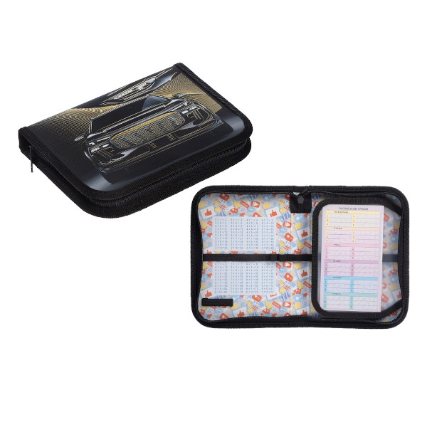 Пенал Hatber "Роскошь и стиль" 1 отд., с табл.умножения, 19*13см, на молнии NPn_46087