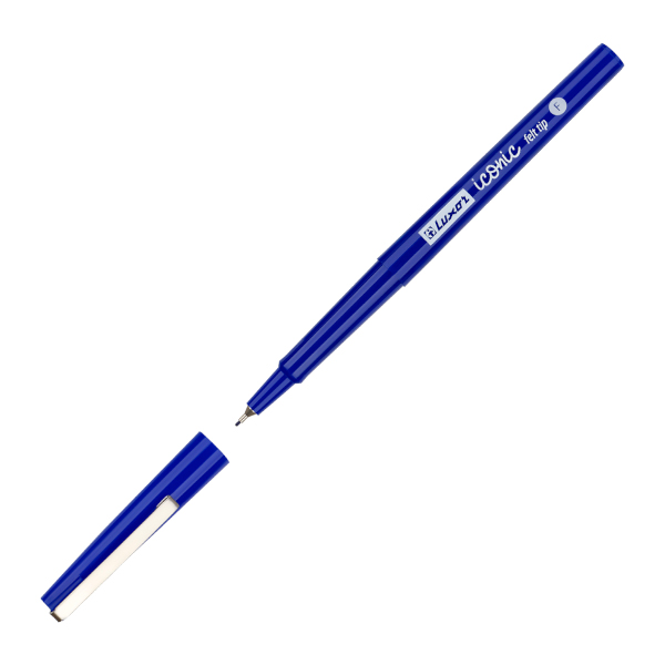 Ручка капиллярная "Iconic F" синяя, корп. синий, 0,5мм 15802 F Luxor