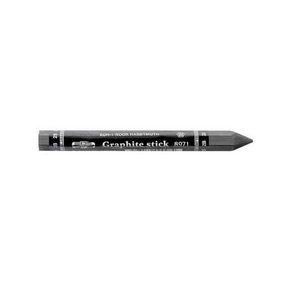 Карандаш ч/гр натур. 2B, графит, 6-гран., б/ласт., черный "Graphite stick. Jumbo" 8971 Koh-i-Noor