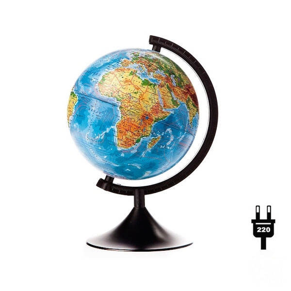 Глобус Globen Классик D=21см с физико-политической картой Земли, с подсветкой КО12100089