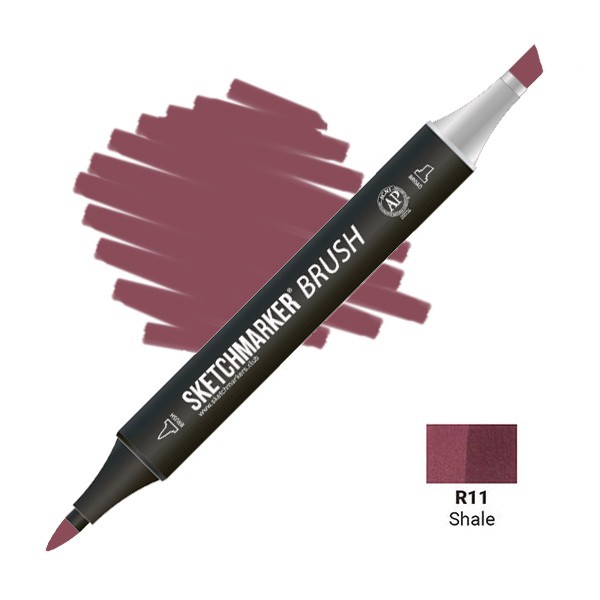 Маркер спиртовой худож. SKETCHMARKER "Brush" R11 сланец, двустор., пулевид./скошен. SMB-R11