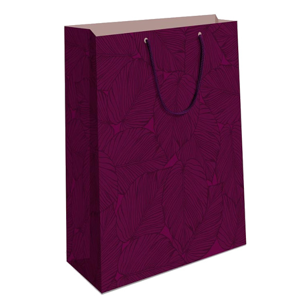 Пакет бумажный 22,3*18*10см "Фиолетовые листья" 0192.161 Арт Дизайн