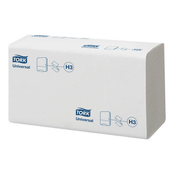 Полотенца бумажные 1-слойные, 23*23см, белые, 250л, ZZ-слож. "Universal" 120108 Торк
