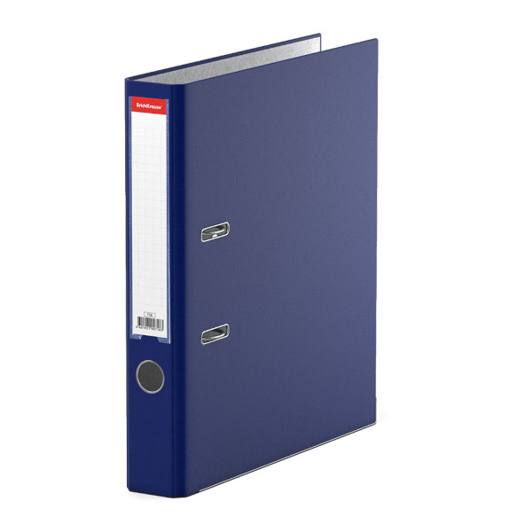 Файл А4, 50мм, разборный, картон/бумвинил, карман, кант, синий "Бизнес" 718 Erich Krause