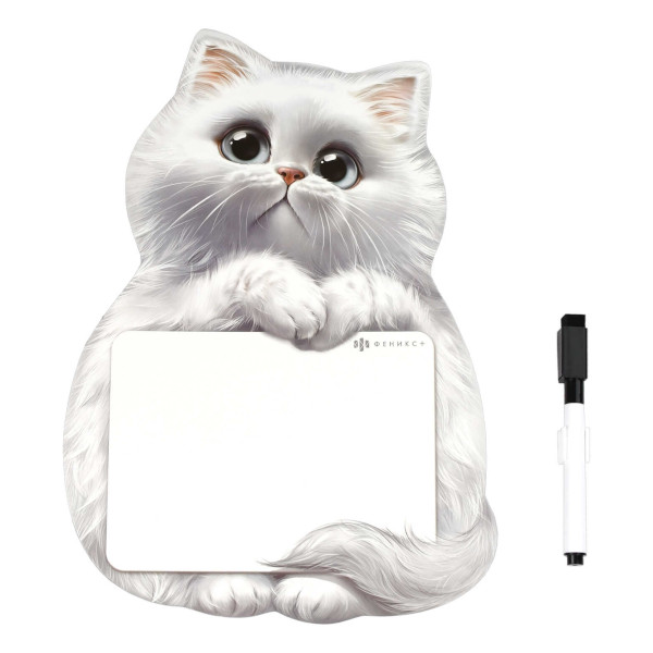 Доска для рис. Феникс+ "Мечтающий кот" 19*28см, магнитная, маркер 69334