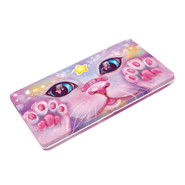 Пенал-футляр метал. 1 отд., 18,3*10*1,4см "Кот с пластырем" без напол. 62059 Феникс+