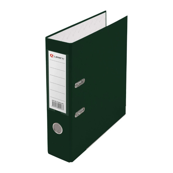 Папка-регистратор А4, 80мм, картон/пленка, карман, кант, зеленый AF0600-GN/AF0600-GN1 Lamark