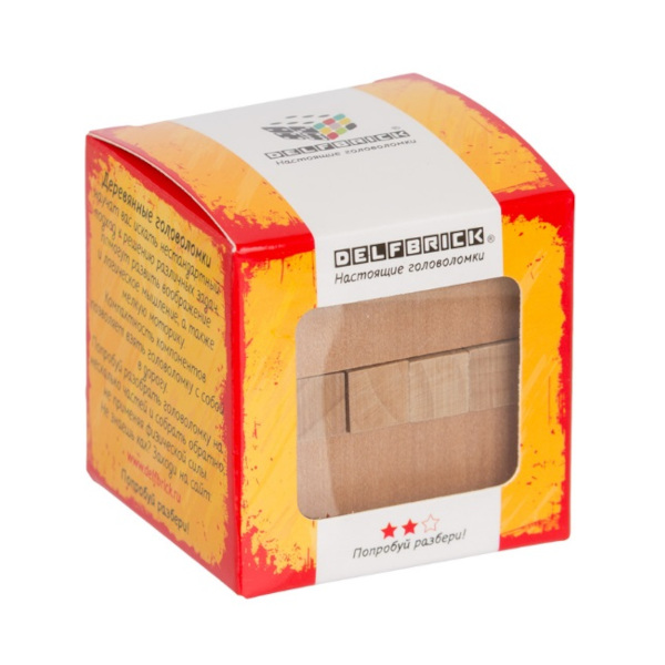 Головоломка деревянная DELFBRICK "Куб" 12 элементов DLS-01
