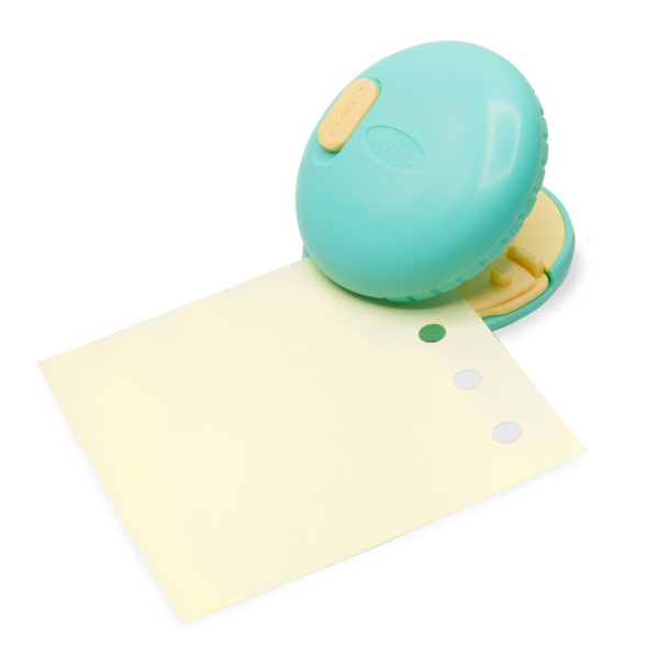 Дырокол 6л KW-trio "Macaron" на 1 отверстие, мятный 6351 