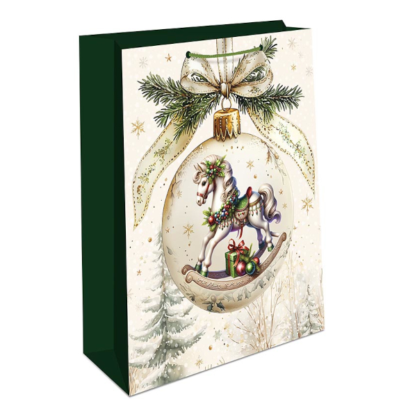 Пакет бумажный 22,3*18*10см "Лошадка в шаре" 1312.894 Арт Дизайн