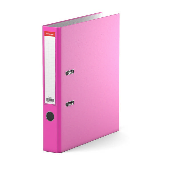 Файл А4, 50мм, разборный, картон/лам.бум., карман, розовый "Neon" 45403 Erich Krause