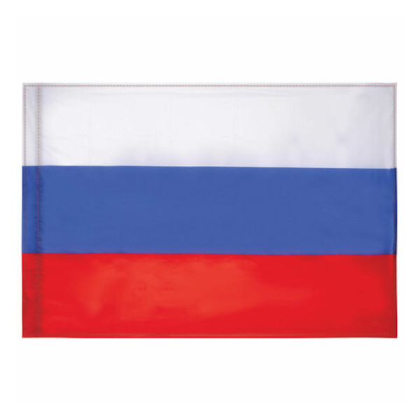 Флаг "России" 90*135см, карман 3см, полиэфирный шелк 550225 Staff