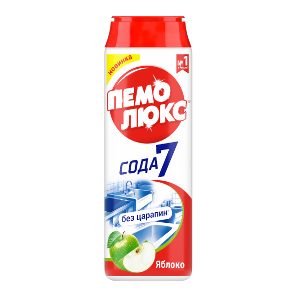 Средство чистящее Пемолюкс "Сода 7. Яблоко" порошок, 480г 90937