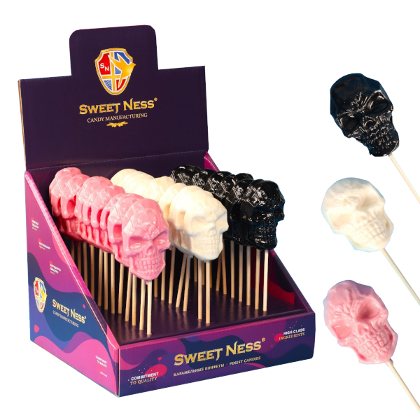 Карамель леденцовая на палочке "Черепа" 24гр, ассорти 10009257 Sweet Ness
