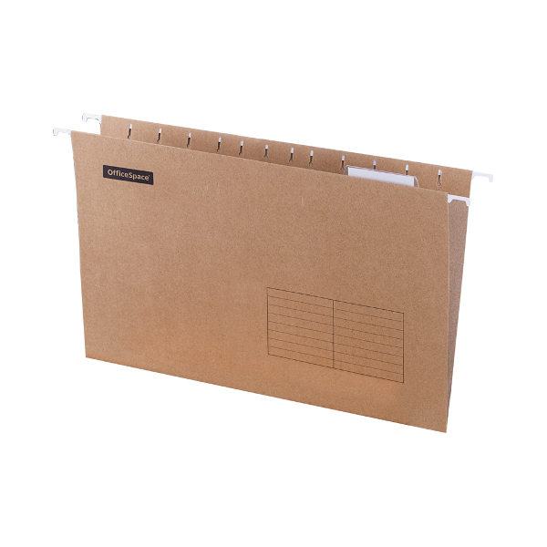 Папка подвесная регистратура А4, 80л, картон, светло-коричневая "Foolscap" 296356 OfficeSpace(1 шт)