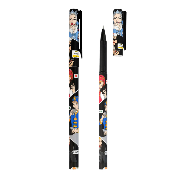 Ручка гелевая 0,5мм, синий, грип, рисунок на корп. "Новые сказки" 69576 Феникс+