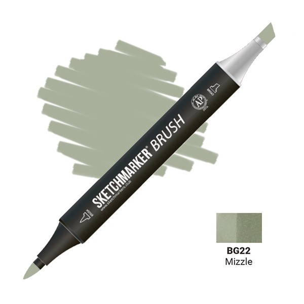 Маркер спиртовой худож. SKETCHMARKER "Brush" BG22 изморось,  двустор., пулевид./скошен. SMB-BG22