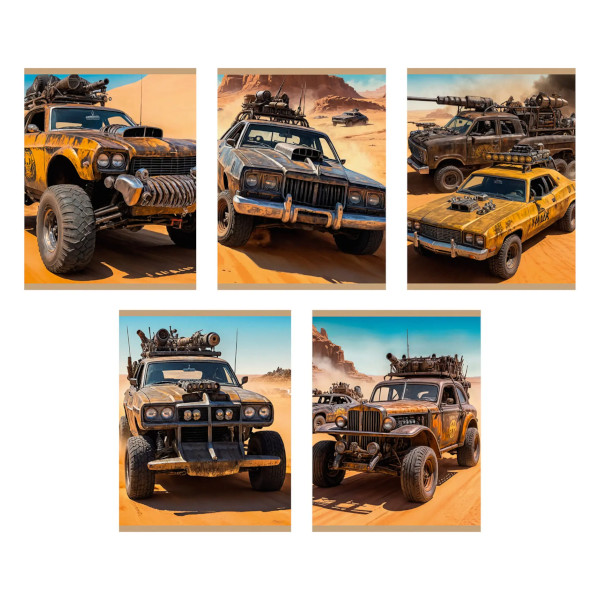 Тетрадь 48л А5 клетка "Яростная гонка" картон, ассорти ТК489133 Listoff