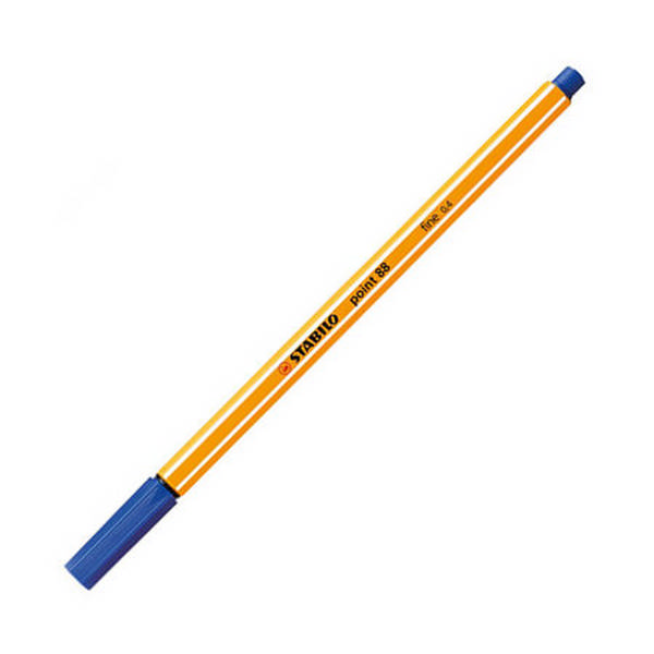 Ручка капиллярная Stabilo "Point 88" синяя, 0,4мм 88/41