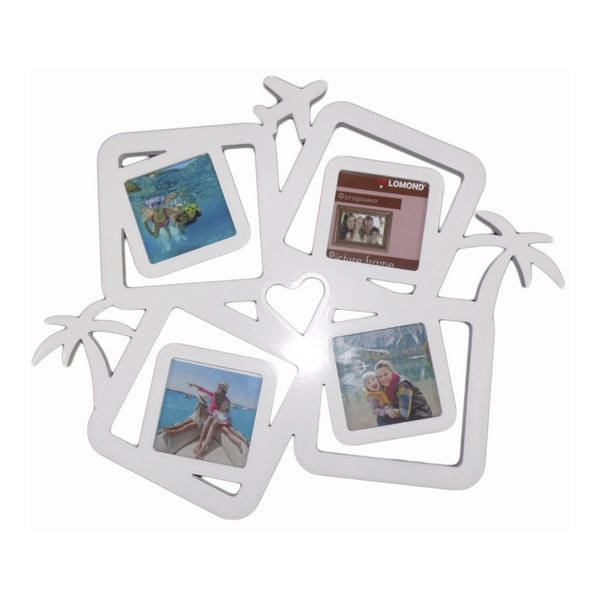 Фоторамка коллаж 4 фото МДФ "Путешествие" Т11467 Lomond