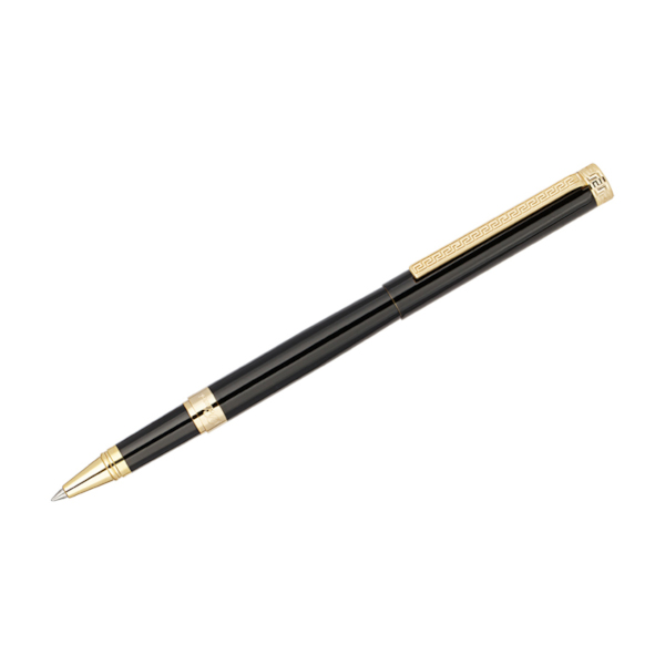 Ручка-роллер Delucci "Classico", черная, черный/золото, в подар. уп. 0,6мм CPs_62028