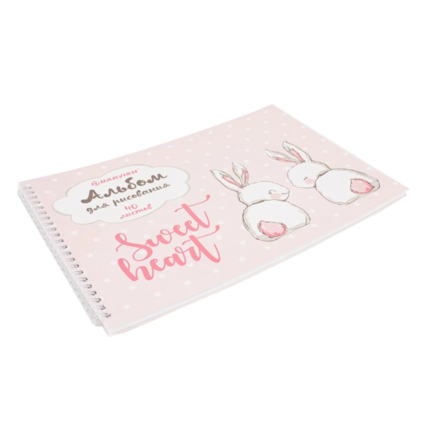 Альбом для рис 40л А4 "Sweet heart" 100г/м2 гребень DV-8104-4 Darvish