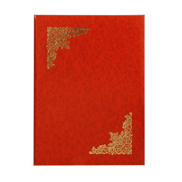 Папка адресная без надписи с тиснением А4 бумвинил, красная ПБЖ4001-202 Imige