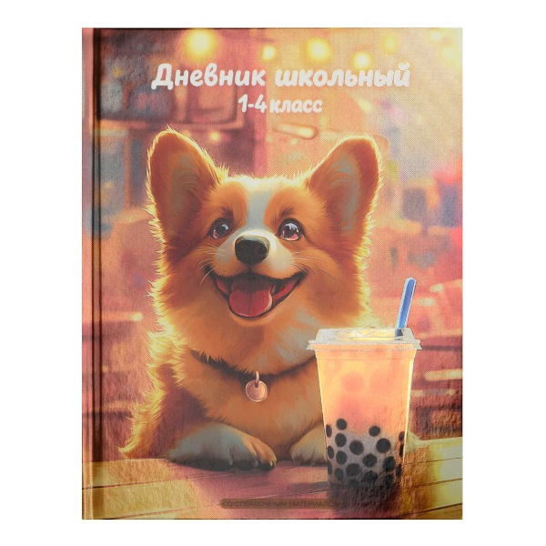 Дневник 1-4кл. тв. обл. "Корги с лимонадом" 7БЦ, шпаргалка для мл.классов 72792 Феникс+