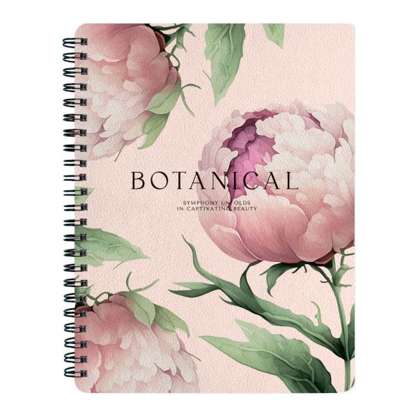 Тетрадь 80л А5 клетка/гребень "Peony. Пудровый" картон, рисунок N5393 Be Smart