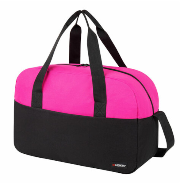 Сумка для спорта Heikki "Base. Черный/фуксия" 44*30*17см, 1отд., на молнии 272621