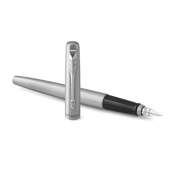 Ручка перьевая PARKER "Jotter Stainless Steel CT" синий патр., 1,0мм, корп. нержав. сталь 2030946