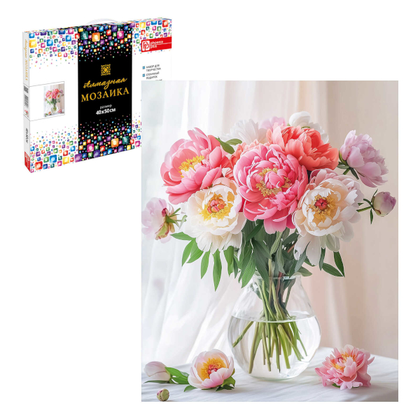 Алмазная мозаика Феникс+ 40*50см "Букет пионов" 70857