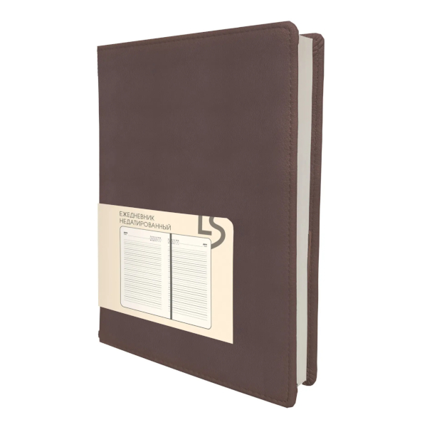 Ежедневник А5 не дат Listoff "Maple. Grayish purple" тв. обл., иск.кожа, сшивка ЕКМ52613604