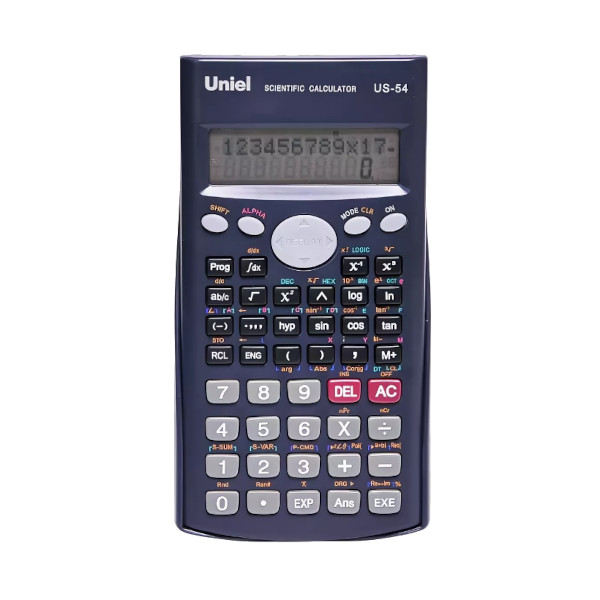 Калькулятор Uniel US-54 (черный) инженерный 10+2р (279 функций)