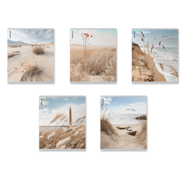 Тетрадь 48л А5+ клетка "Pasifico" картон, ассорти 63318 Erich Krause