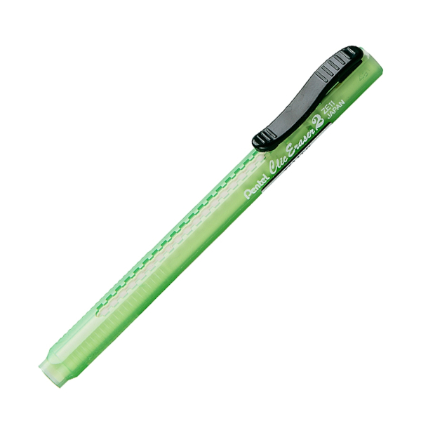 Ластик Pentel "Click Eraser 2" корп. "карандаш" зеленый ZE11T-D