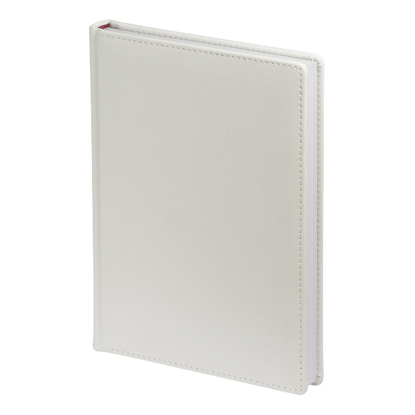 Ежедневник А5+ не дат Альт "Velvet" белый, линейка, иск. кожа 3-115/23