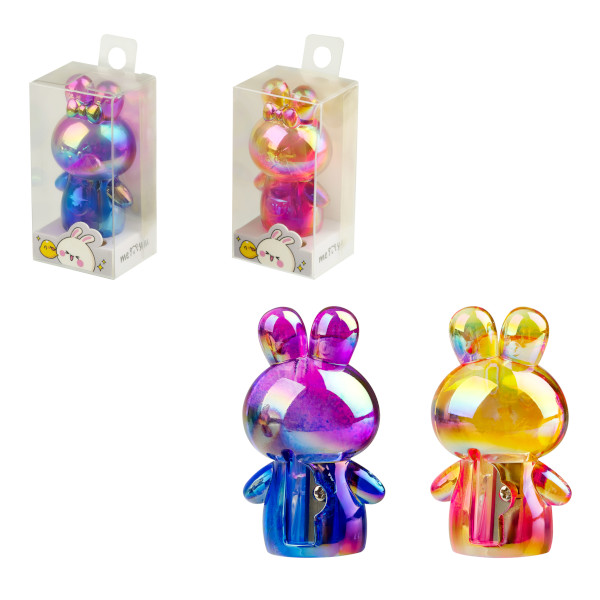 Точилка MESHU "Cute rabbit" 1 отв., пластиковая, ассорти MS_55998