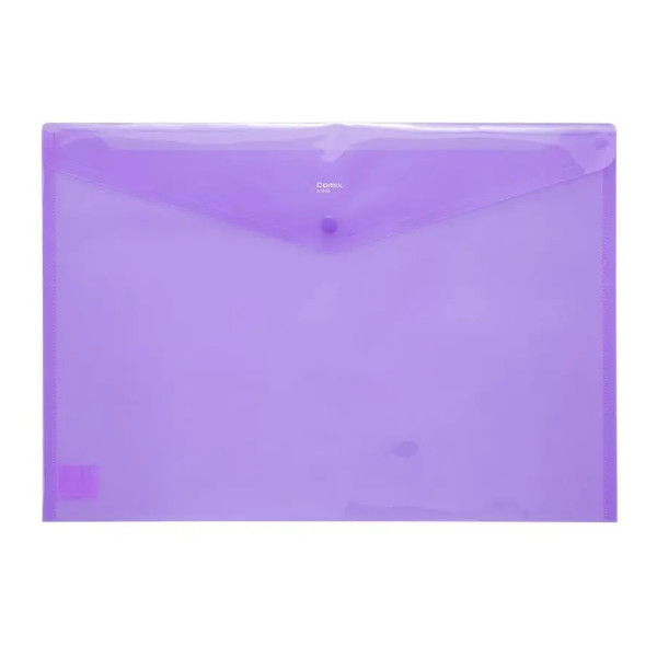 Папка-конверт на кнопке А3, 1отд., 180мкм, фиолетовый "Blaze" А1852 Comix