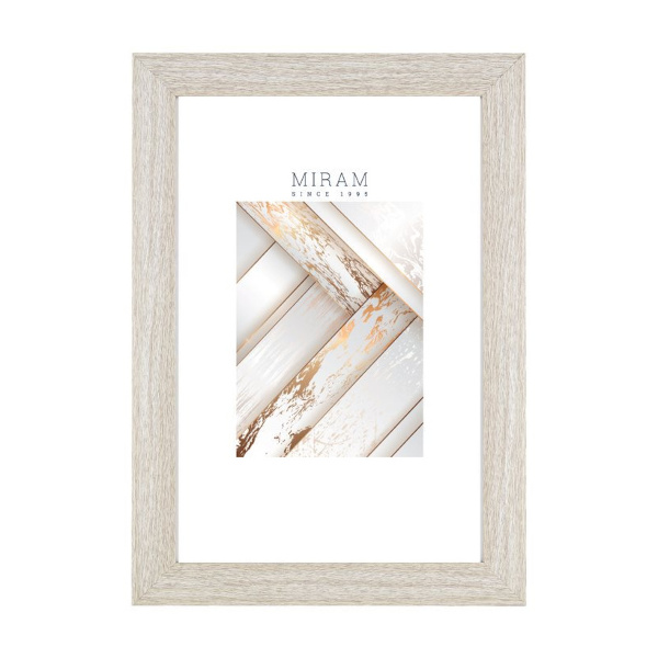 Фоторамка 20*30 пластик, багет 30мм, светлое дерево, вставка пластик 651645-8 МИРАМ