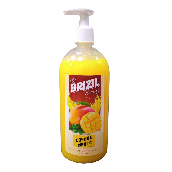 Мыло жидкое 1л Brizil "Сочное манго" дозатор 128563